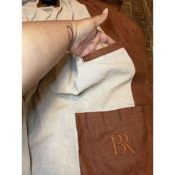 Banana Republic Women’s Arielle Linen Blend Jacket Size Large EUC - Picture 12 of 14